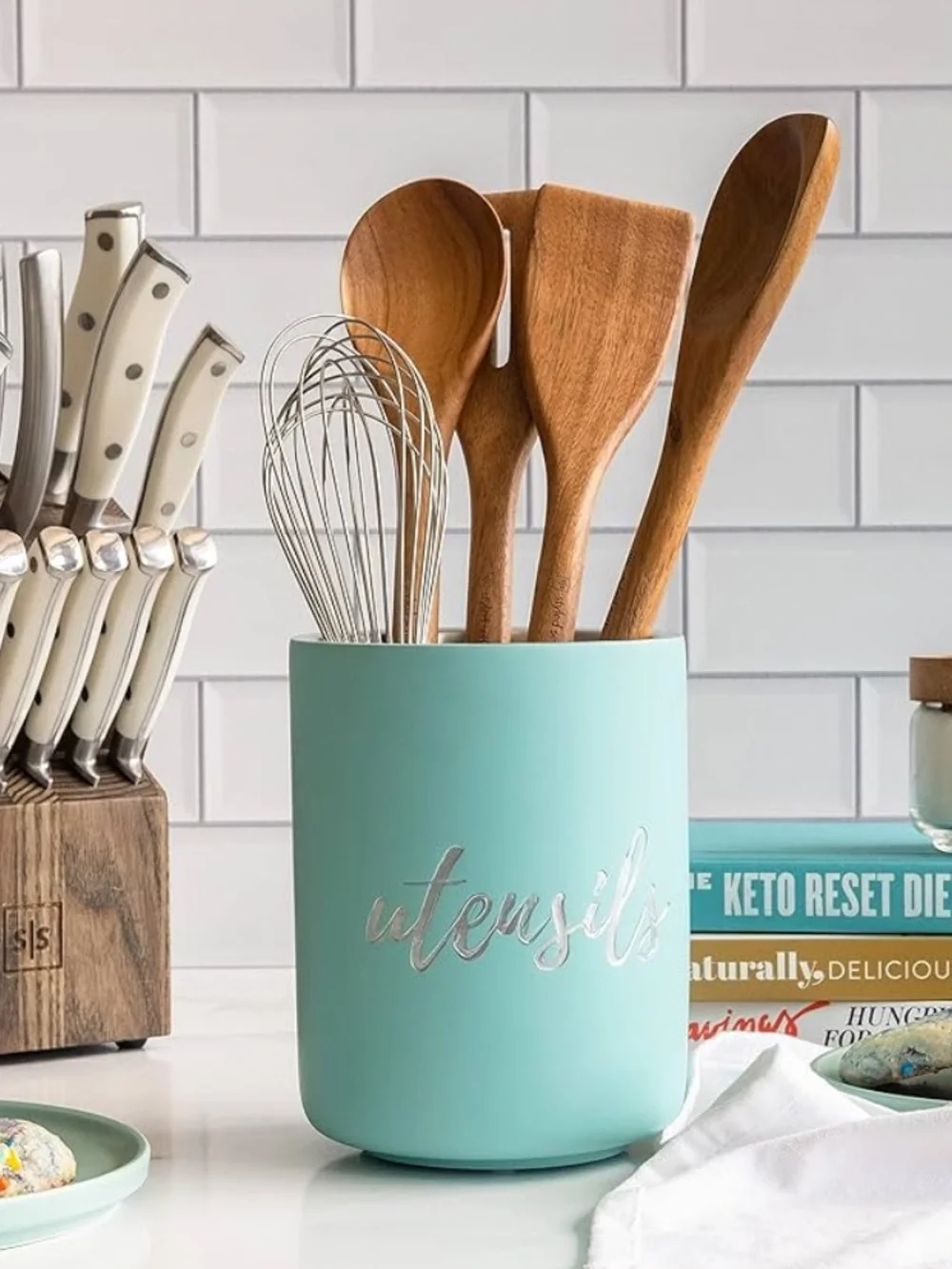 Large Ceramic Utensil Holder